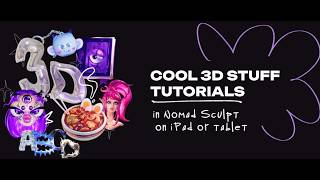 3D in Nomad Sculpt, introduction 3D for 2D artists + app interface //  part 1