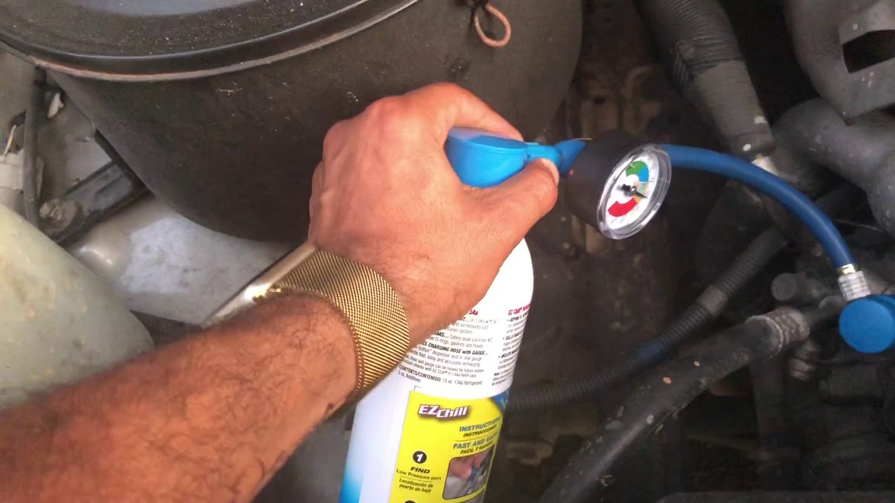 97 Toyota Land Cruiser AC recharge YouTube