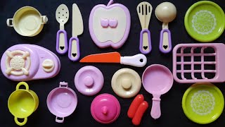 2 Minutes Satisfying With Unboxing Cute Pink Kitchen Cooking Toys Set | Review ASMR