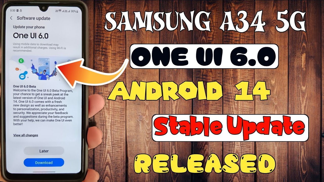 Samsung Galaxy A34 gets One UI 6.0 (Android 14) beta update - SamMobile