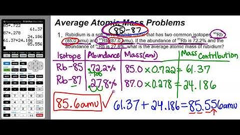 Average Atomic Mass (Problems 1-3)