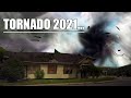 When God is Angry! Footage: Tornado destroys everything around !