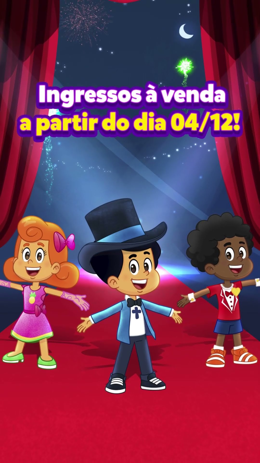 Vem aí o 3P é 10! Uma turnê inesquecível do 3 Palavrinhas! Ingressos à venda a partir de 04/12.