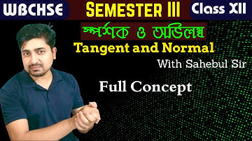 Tangent and Normal স্পর্শক ও অভিলম্ব full Concept | 3rd semester | Class 12 | WBCHSE | MathSpot