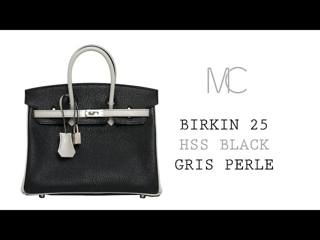 Hermes Birkin HSS 30 Bag Gris Perle Black Chevre Leather Permabrass Ha –  Mightychic