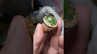 Idocrase aceh 11.2 carat 18x12x6mm ring titanium size 19/20. Awet seumur hidup. Harga 350.000