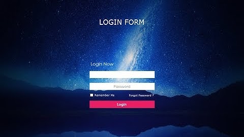 Best Login Form With Custom Controls-Flat Style Login Form  || Esay To Makeing