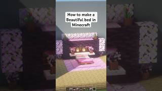 Minecraft Beautiful Bed Tutorial ❤️ #minecraft #blendigi