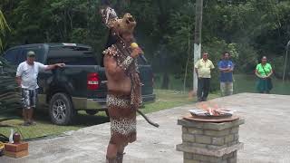 Maya priest begins a special ceremony
