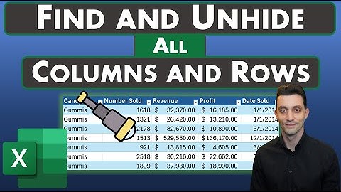 Excel Tips - Find and Unhide All Rows and Columns