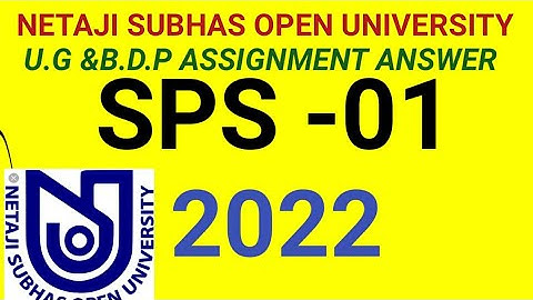 nsou//b.d.p//u.g//assignment  m.c.q answer//SPS-01