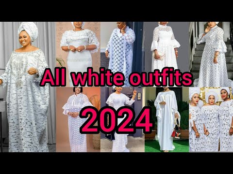 Classy white lace boubou styles for rich aunties|African dresses for ladies|African fashion styles