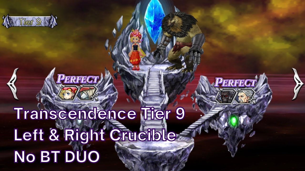 No BT DUO! Relm and Galuf c90 Showcase! Transcendence Tier 9 Crucibles Run [DFFOO GL - Vol