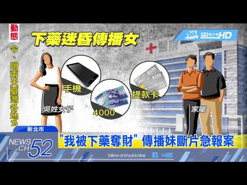 20180607中天新聞　傳播妹遭下藥洗劫　惡男車禍開刀遭逮