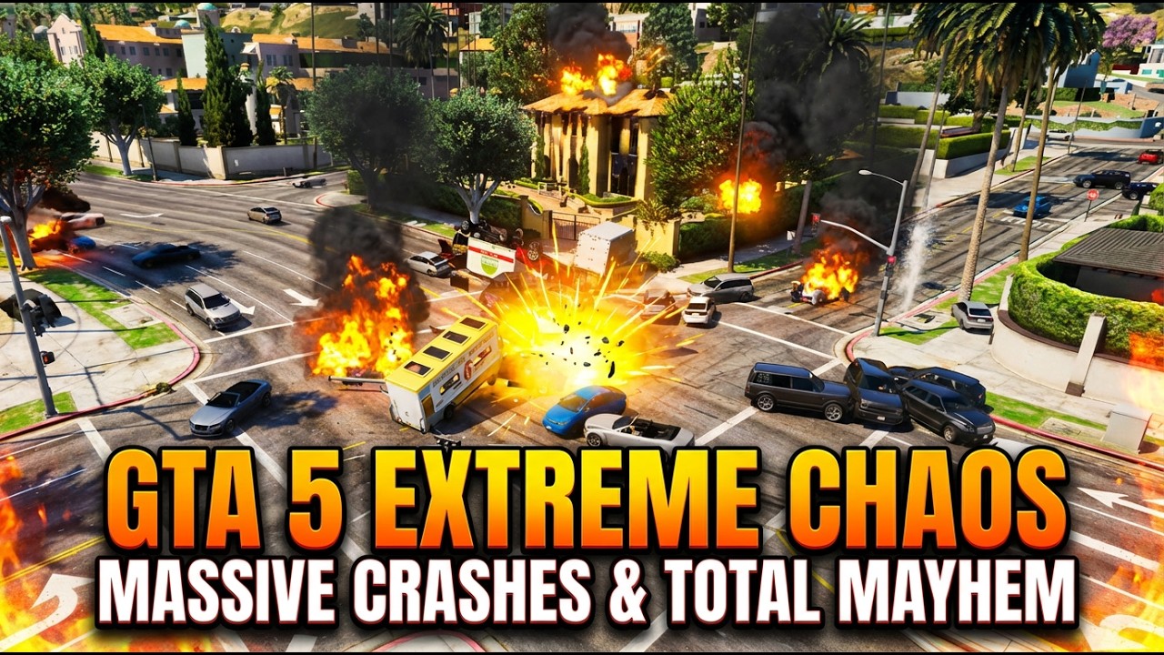 GTA 5 Extreme Chaos | Massive Crashes & Total Mayhem - YouTube