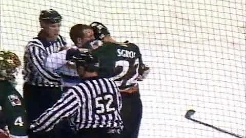 AHL Houston-Utah hockey fight - Jason Beckett vs M...