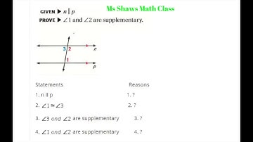 Given two parallel lines prove angles are congruent