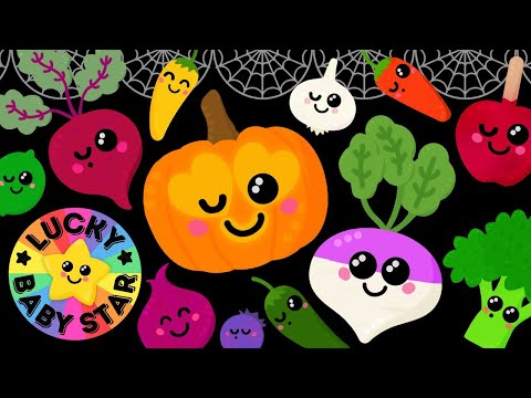 Sensory Halloween Party With Dancing Fruits x Vegetables By Lucky Baby Star! Fun Fruit Dance Off