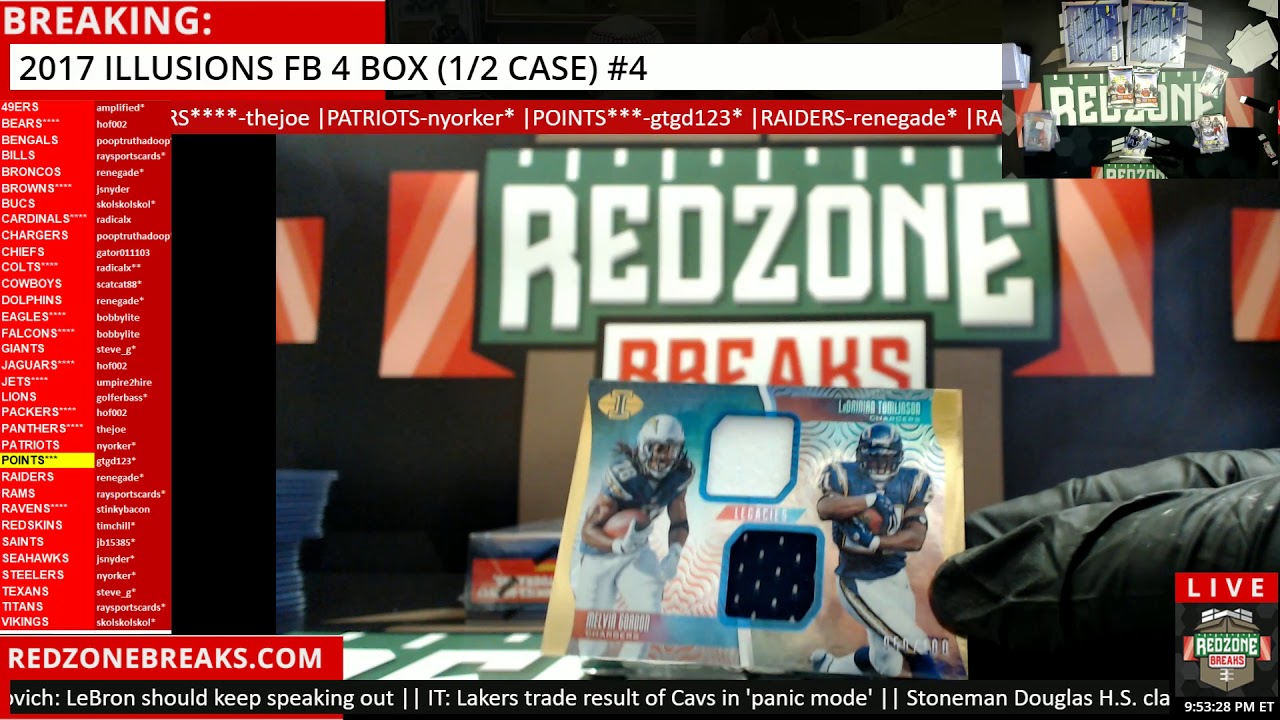 02/25/18 - 2017 Illusions FB 4 Box 1/2 Case #4