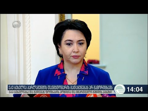 ეკა ბესელია პარლამენტის თავჯდომარის გადაყენებას არ გამორიცხავს