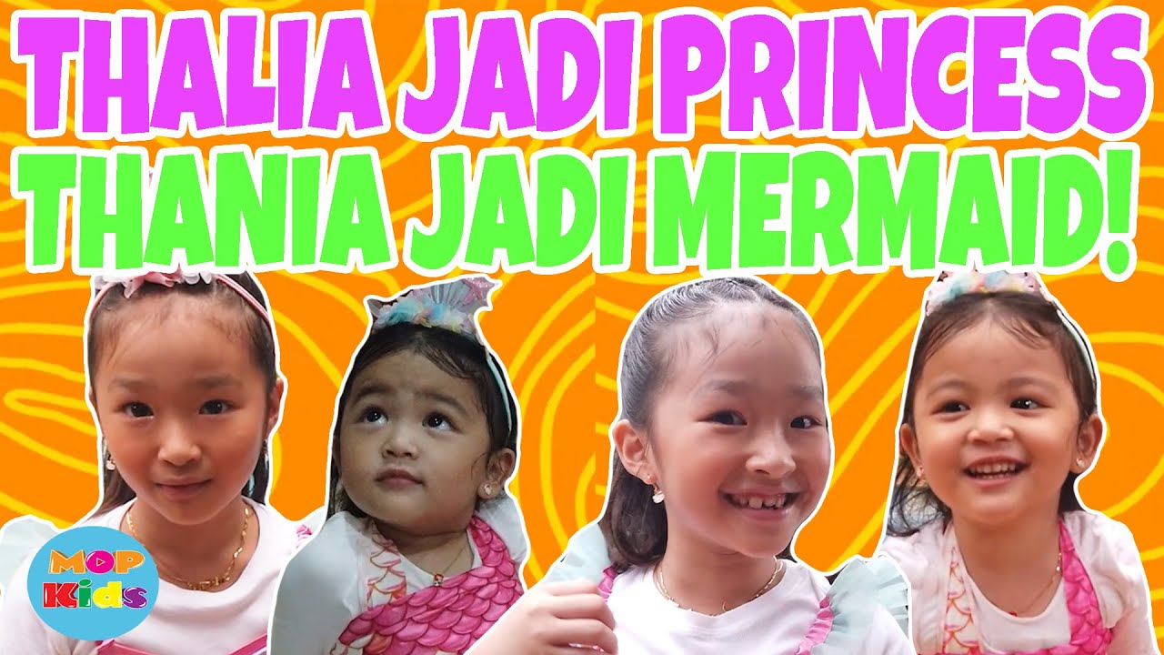 Gemasnya Tingkah Thalia, Thania, dan Mazaya Pakai Kostum Princess dan Mermaid!