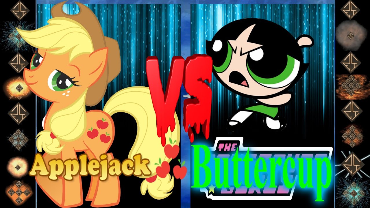 Applejack (My Little Pony) vs Buttercup (Powerpuff Girls) - Ultimate Mugen Fight 2017