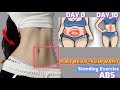 Exercise to flat belly  slim waist  simple standing exercise to lose weight at home