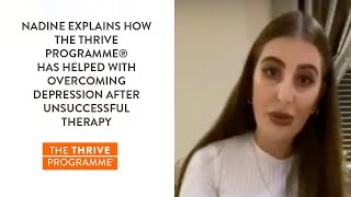 Nadine overcomes depression and learns how to thrive with our programme