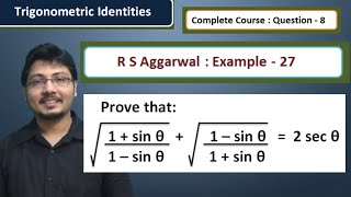 Prove that root(1+sin theta/1- sin theta)+root(1-sin theta/1+sin theta)=2 sec theta | Trigonometry |