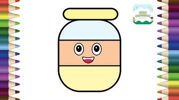 How To Draw A Cute Honey Jar Easy Step By Step | Honey Drawing