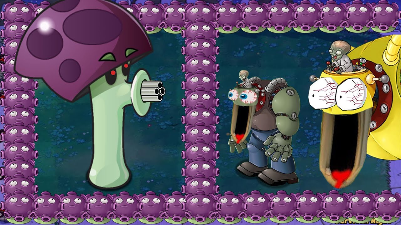 Scaredy Shroom Vs All Shroom Vs Giga Gargantuar Vs Dr Zomboss Plants Vs ...