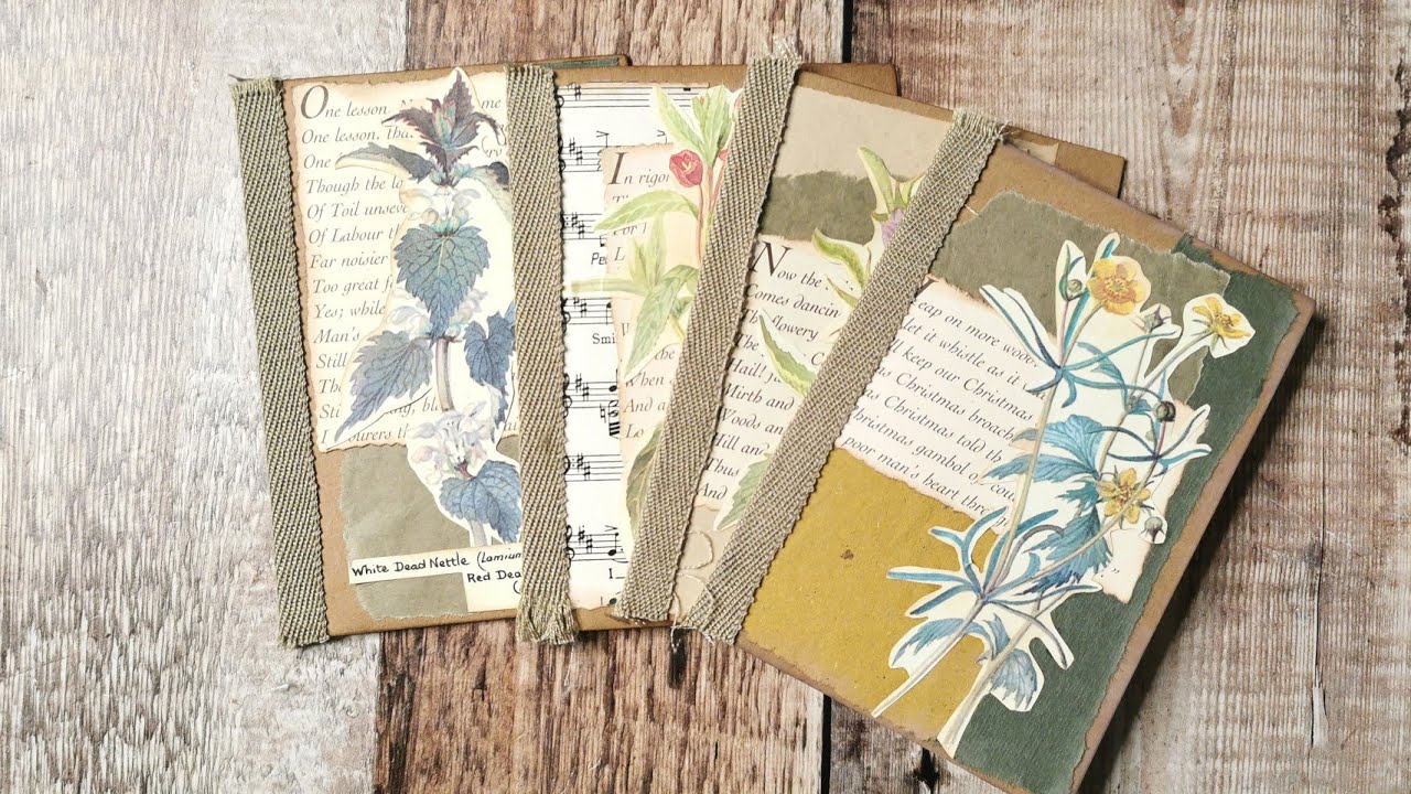 Mini Notebooks - Edith Holden Country Diary - Junk Journal - YouTube