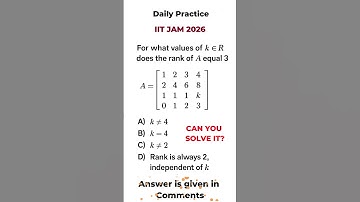 IIT JAM 2026 linear algebra PYQ | #IITJAM2026 #RealAnalysis #maths #iitjam2026 #realanalysis