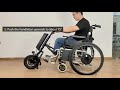 Installation video of Wheelchair Handcycle  Attachment Handbike