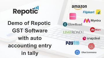 GST filling software for e-commerce sellers| Accounting in tally without add-on|Repotic demo video