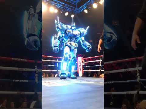Boxer and Referee Turn Into Optimus Prime 🤖#ai #boxing #fight