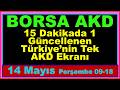 14 Mayıs Teorik Eşleşme Üye-Abone-Tavan -Taban ve Alarm Hiseleri Aracı Kurum Dağılımları