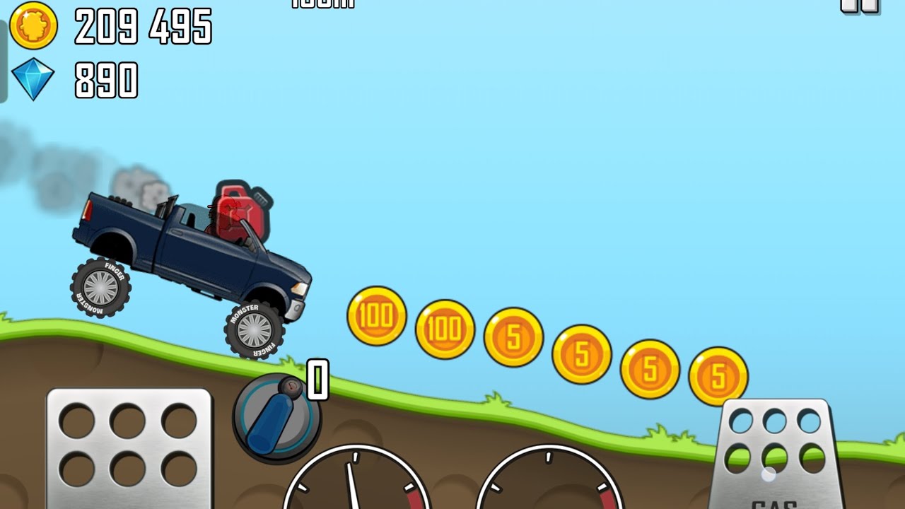 I bought a new super diesel 4 × 4 pickup truck in hill climb racing 