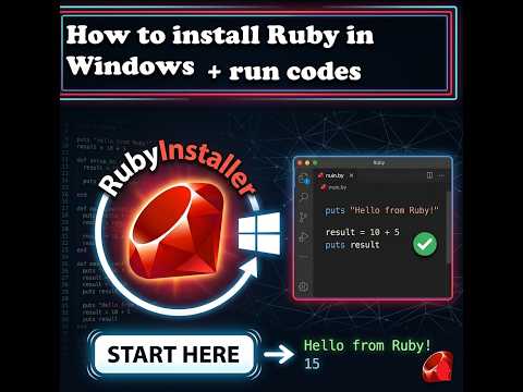 How to install Ruby on Windows 11
