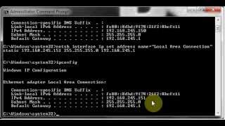 Set up static IP address using command Prompt