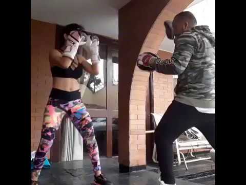Rosangela Espinoza entrenando para esto es guerra