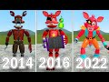 EVOLUTION OF GLAMROCK FOXY FAZBEAR IN ALL FNAF 1-9 SECURITY BREACH GAMES In Garry&#39;s Mod! (2014-2022)