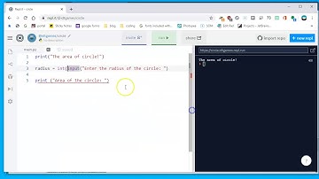 Area of a circle using Python