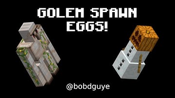 Minecraft Datapack | Iron Golem & Snowman Spawn Eggs | 1.16.4+