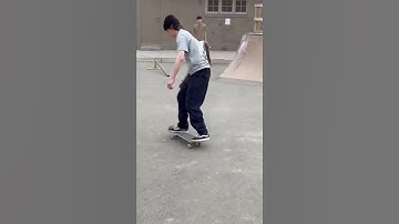 My first crooked grind on a rail #shorts