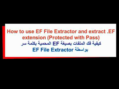 How to use EF File Extractor and extract .EF extension