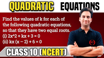 Find the values of k for each of the following quadratic equations, so that they have two equal