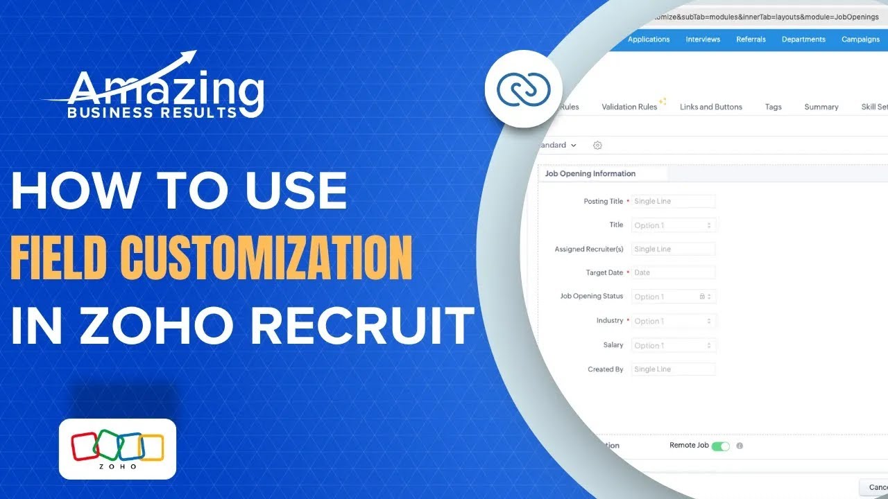 Field Customization Made Simple | Zoho Recruit - YouTube