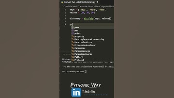 #10 Convert Two Lists Into A Dictionary - Python Tips & Tricks | #CodePointer #Shorts 🔥