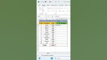 How to Calculate Percentages in Excel | Advance Excel | Tips & Tricks | #excel #shorts #exceltips
